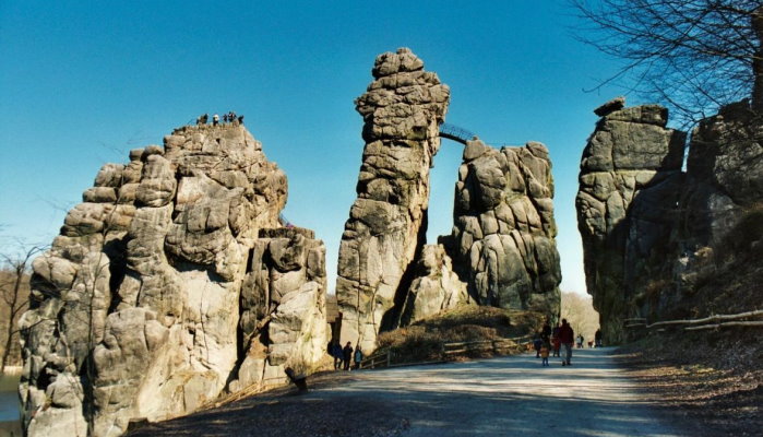 Reisen in Deutschland - Die Externsteine im südlichen Teutoburger Wald