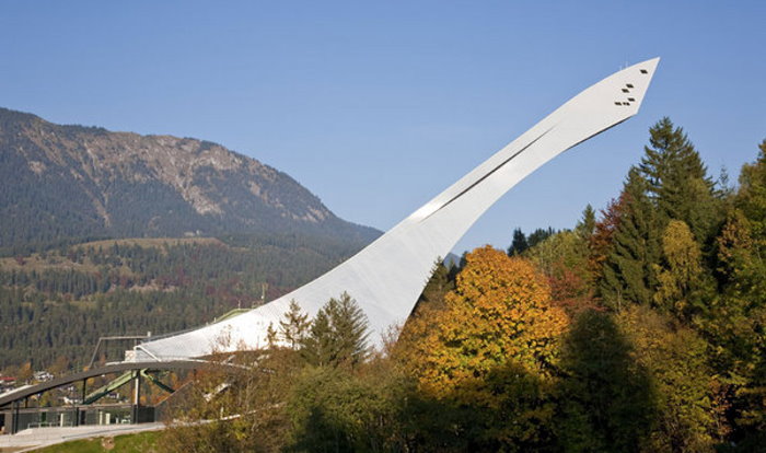 Die Skisprungschanze in Garmisch-Partenkirchen